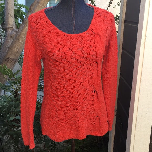 Anthro Red Sweater - Picture 4 of 11